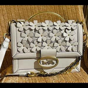 NWTS - RILEY 22 FLORAL APPLIQUE with a TOP HANDLE - LIMITED EDITON!